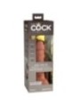 KING COCK - ELITE GODE RÉALISTE VIBRANT & SILICONE 15.2 CM CARAMEL