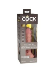KING COCK - ELITE GODE RÉALISTE VIBRANT & SILICONE 15.2 CM