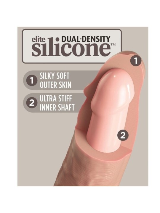 KING COCK - ELITE VIBRATEUR GODE RÉALISTE & TÉLÉCOMMANDE EN SILICONE 17.8 CM