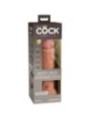 KING COCK - ELITE GODE RÉALISTE VIBRANT & SILICONE 20.3 CM CARAMEL