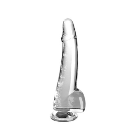 KING COCK - CLEAR GODE  TESTICULES 19 CM TRANSPARENT