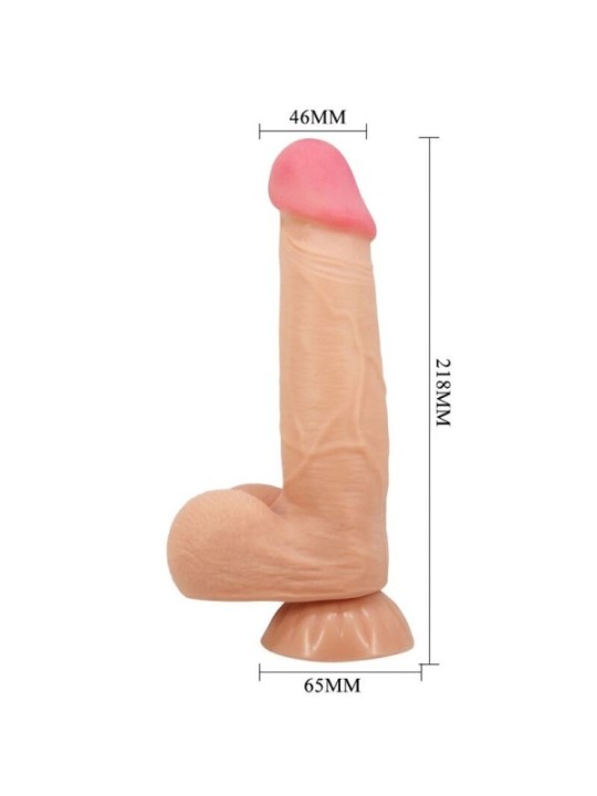 PRETTY LOVE - SÉRIE SLIDING SKIN GODE RÉALISTE AVEC VENTOUSE SLIDING SKIN TÉLÉCOMMANDE FLESH 21,8 CM