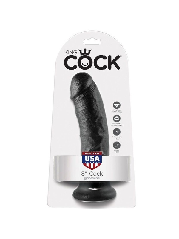 KING COCK - 8 GODE NOIR 20.3 CM