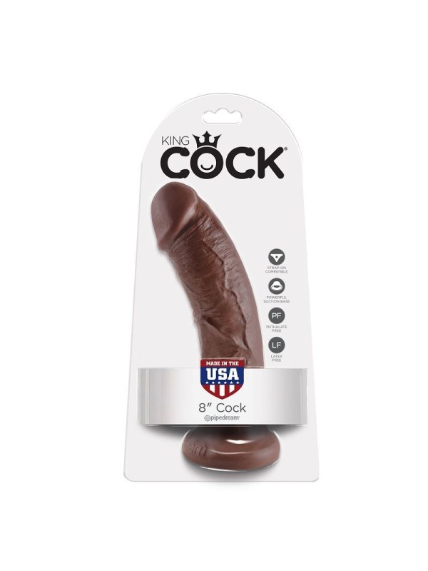 KING COCK - 8 GODE MARRON 20.3 CM