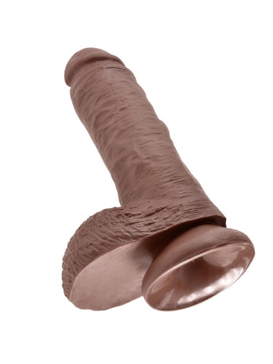 KING COCK - 8" PENE REALÍSTICO MARRÓN 20.3 CM