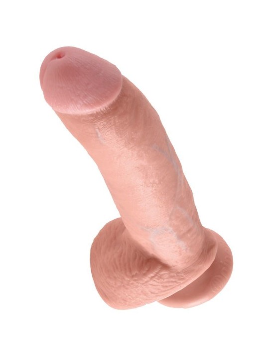 KING COCK - 9 CHAIR DE GODE AVEC BOULES 22.9 CM