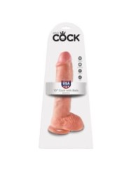 KING COCK - 10 CHAIR DE GODE AVEC BOULES 26.5 CM