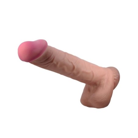 PRETTY LOVE - SÉRIE SLIDING SKIN GODE RÉALISTE AVEC VENTOUSE SLIDING SKIN MARRON 26 CM