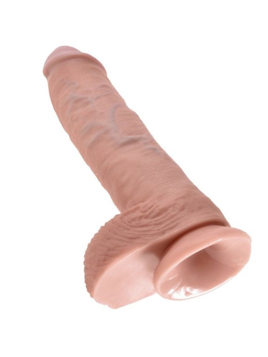 KING COCK - 10 CHAIR DE GODE AVEC BOULES 26.5 CM