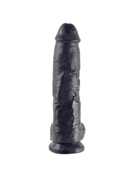 KING COCK - GODE NOIR AVEC BOULES 25.4 CM
