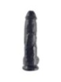 KING COCK - GODE NOIR AVEC BOULES 25.4 CM