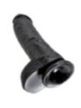 KING COCK - GODE NOIR AVEC BOULES 25.4 CM