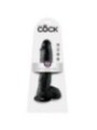 KING COCK - GODE NOIR AVEC BOULES 25.4 CM