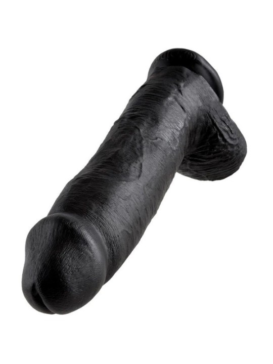 KING COCK - GODE NOIR AVEC BOULES 30.48 CM