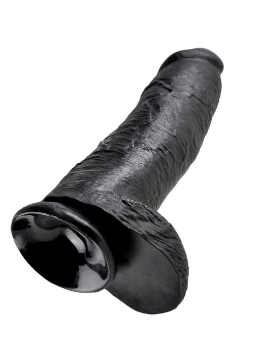 KING COCK - GODE NOIR AVEC BOULES 30.48 CM