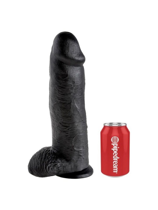 KING COCK - GODE NOIR AVEC BOULES 30.48 CM