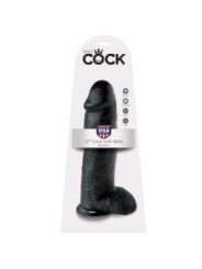 KING COCK - GODE NOIR AVEC BOULES 30.48 CM