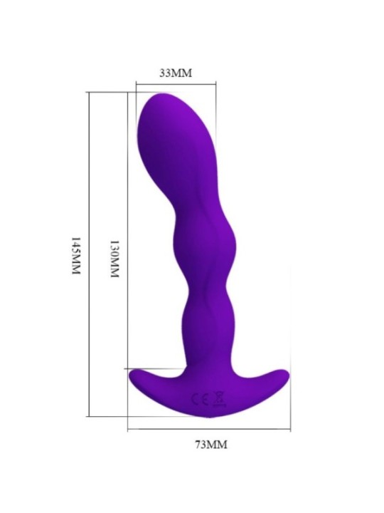 PRETTY LOVE - MASSAGER ANAL 12 MODES DE VIBRATION LILAS