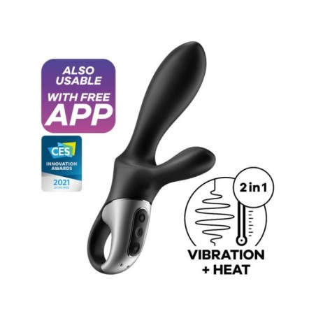 SATISFYER - APPLICATION HEAT CLIMAX+ VIBRATEUR ANAL NOIR
