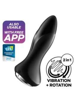 SATISFYER - ROTATOR PLUG 1+ APPLICATION VIBRANTE NOIR