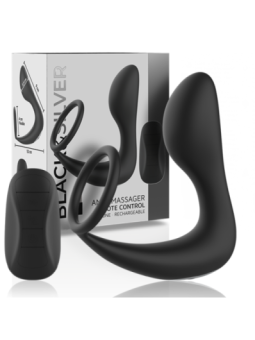 BLACK&SILVER - MASSEUR ANAL TÉLÉCOMMANDE RECHARGEABLE SILICONE NOIR