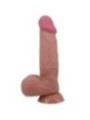 PRETTY LOVE - SÉRIE SLIDING SKIN GODE RÉALISTE AVEC VENTOUSE COULISSANTE PEAU BRUN 21,8 CM