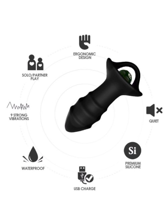 ARMONY - VIBRATEUR À DOIGTS KYLIN ET TÉLÉCOMMANDE DE PLUG ANAL NOIR