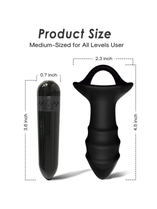 ARMONY - VIBRATEUR À DOIGTS KYLIN ET TÉLÉCOMMANDE DE PLUG ANAL NOIR