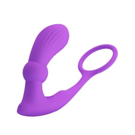 PRETTY LOVE - BAGUE WARREN ET VIBRATEUR ANAL VIOLET