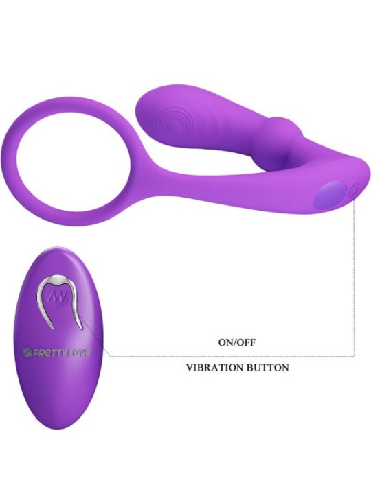 PRETTY LOVE - BAGUE WARREN ET VIBRATEUR ANAL VIOLET