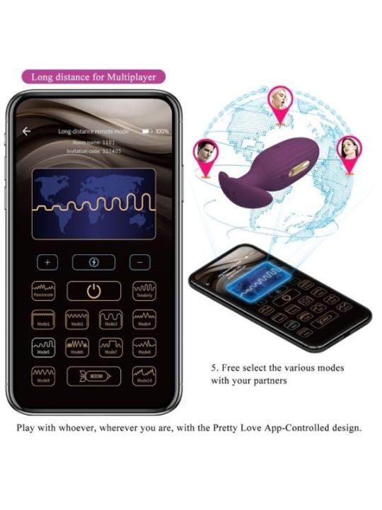 PRETTY LOVE - PLUG ANAL CONTRÔLÉ PAR APPLICATION JEFFERSON VIOLET