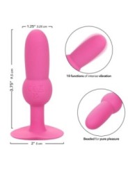 CALEXOTICS - FIRST TIME SONDE ANAL PLUG PERLÉE 10 VIBRATIONS ROSE