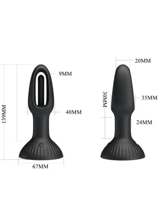 PRETTY LOVE - PLUG ANAL HUBERT AVEC 7 MODES DE VIBRATIONS