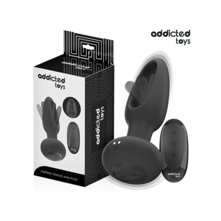 ADDICTED TOYS - PLUG ANAL AVEC LANGUE VIBRANTE ET TÉLÉCOMMANDE