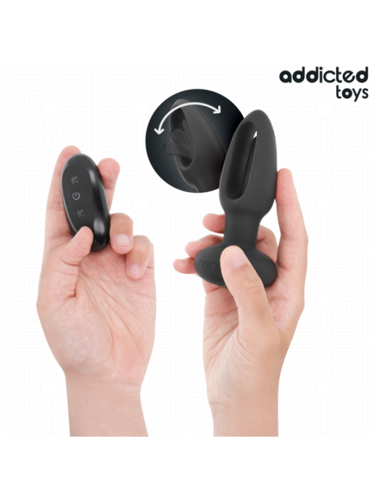 ADDICTED TOYS - PLUG ANAL AVEC LANGUE VIBRANTE ET TÉLÉCOMMANDE