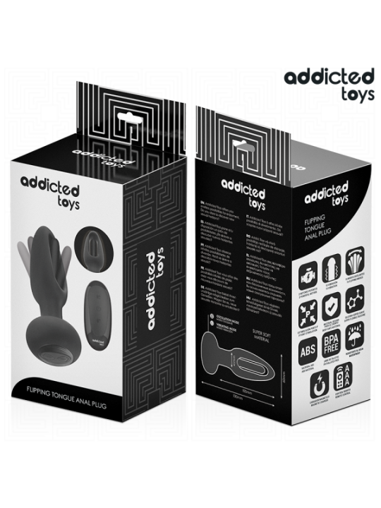 ADDICTED TOYS - PLUG ANAL AVEC LANGUE VIBRANTE ET TÉLÉCOMMANDE