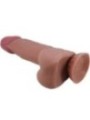 PRETTY LOVE - SÉRIE SLIDING SKIN GODE RÉALISTE AVEC VENTOUSE COULISSANTE PEAU BRUN 20,6 CM
