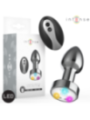 INTENSE - PLUG ANAL VIBRANT EN MÉTAL AVEC LUMIÈRES LED ET TÉLÉCOMMANDE - TAILLE S