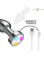 INTENSE - PLUG ANAL VIBRANT EN MÉTAL AVEC LUMIÈRES LED ET TÉLÉCOMMANDE - TAILLE S