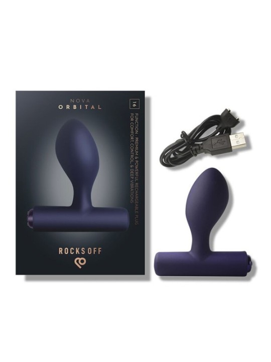 ROCKS-OFF - MINI BAGUETTE RECHARGEABLE 16 FONCTIONS ROSE PIVOINE