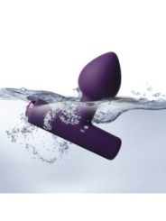ROCKS-OFF - MINI BAGUETTE RECHARGEABLE 16 FONCTIONS ROSE PIVOINE