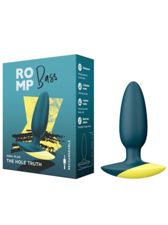 ROMP - BASS VIBRATEUR ANAL À PLUG BASSE 10 CM VERT