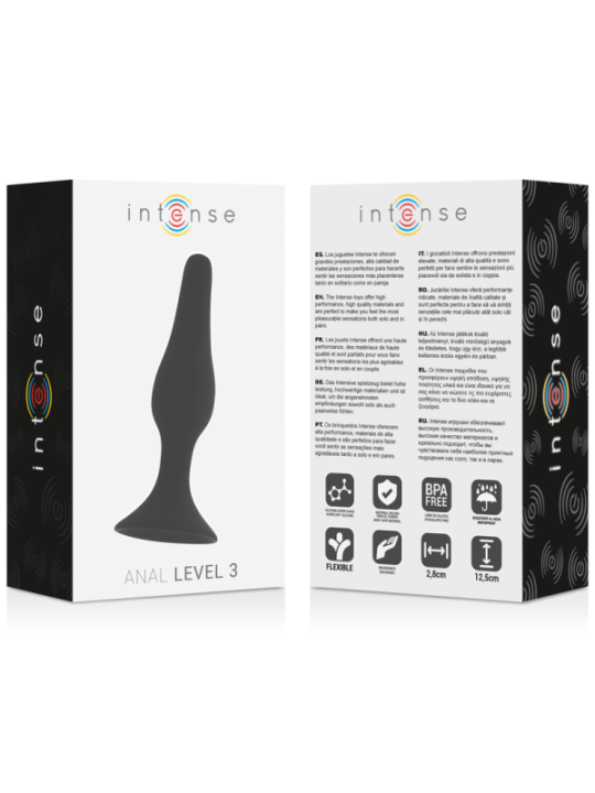 INTENSE - ANAL NIVEAU 3 12,5CM NOIR