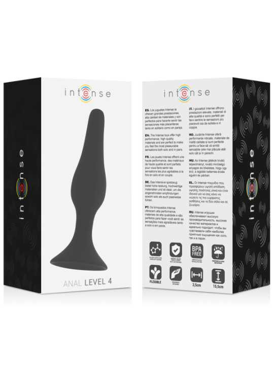 INTENSE - ANAL NIVEAU 4 15,5CM NOIR