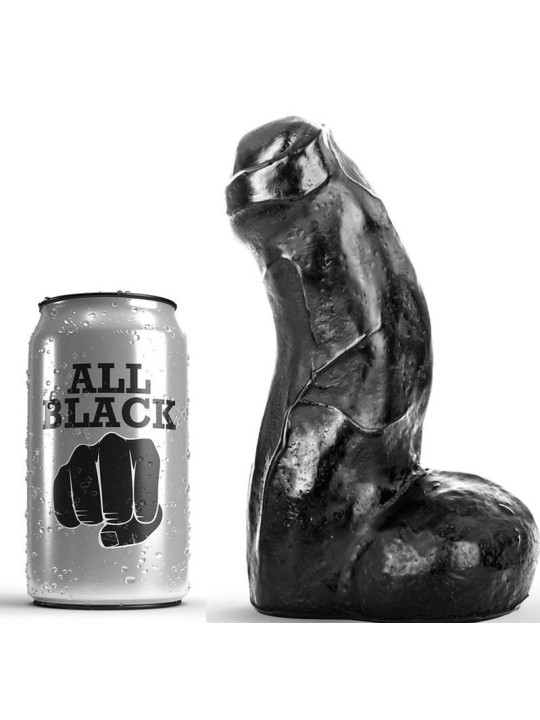 ALL BLACK - DONG RÉALISTE NOIR 17 CM