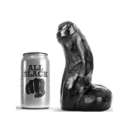 ALL BLACK - DONG RÉALISTE NOIR 17 CM