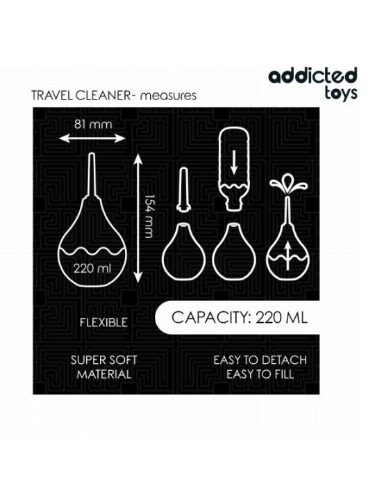 ADDICTED TOYS - NETTOYANT ANAL DE VOYAGE TAILLE L 220 ML