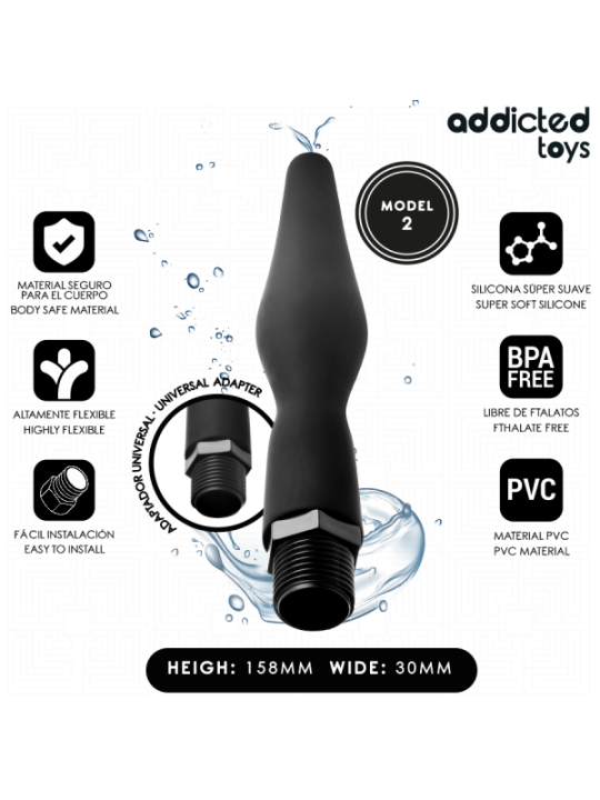 ADDICTED TOYS - NETTOYEUR ANAL AVEC ADAPTATEUR UNIVERSEL MODÈLE 2
