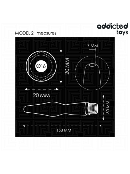 ADDICTED TOYS - NETTOYEUR ANAL AVEC ADAPTATEUR UNIVERSEL MODÈLE 2