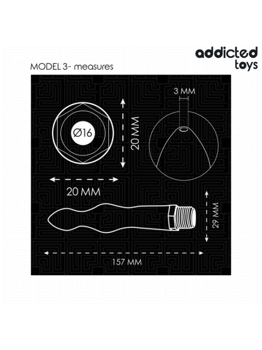 ADDICTED TOYS - NETTOYEUR ANAL AVEC ADAPTATEUR UNIVERSEL MODÈLE 3